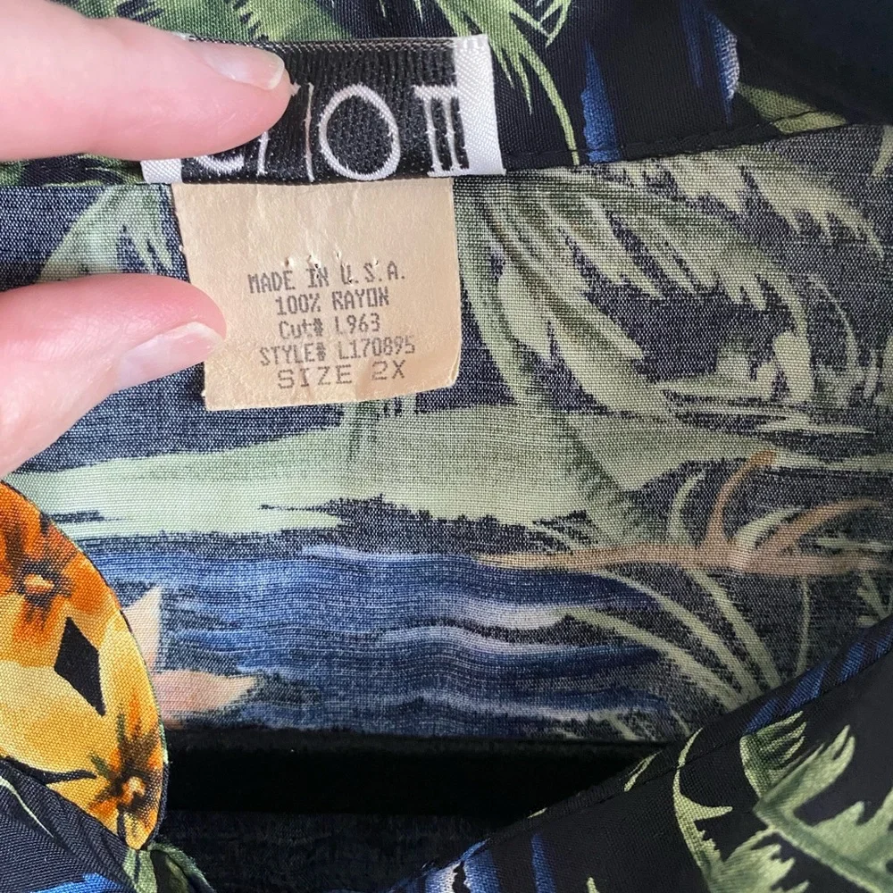 Clio Tropical Floral Shirt & Skirt Set Hawaiin‎ Tiki